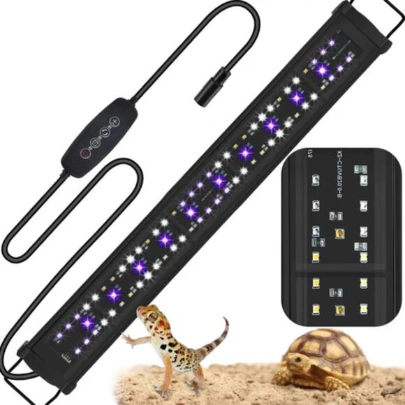 22″ LED UVB Reptile Light Bar – 26W, Adjustable 10.0–20.0, Timer & Dimming - Picture 1 of 4